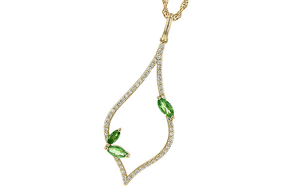 E235-79984: NECK .35 GREEN GARNET .55 TGW