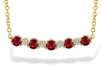 E235-81729: NECK .58 TW RUBY .70 TGW