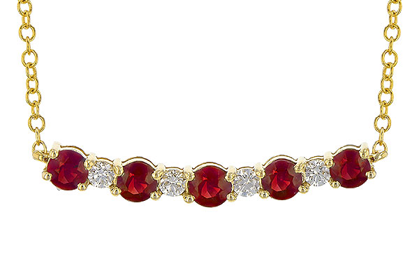 E235-81729: NECK .58 TW RUBY .70 TGW