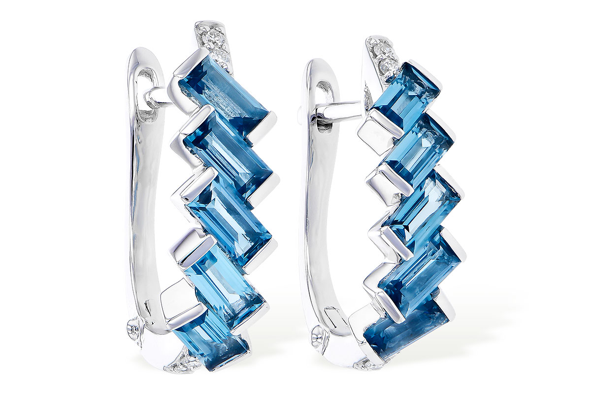 E318-53602: EARR 1.45 LONDON BLUE TOPAZ 1.50 TGW