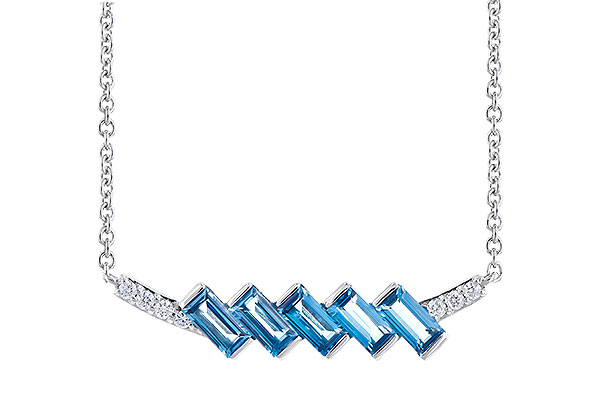 E318-53611: NECK .75 LONDON BLUE TOPAZ .80 TGW