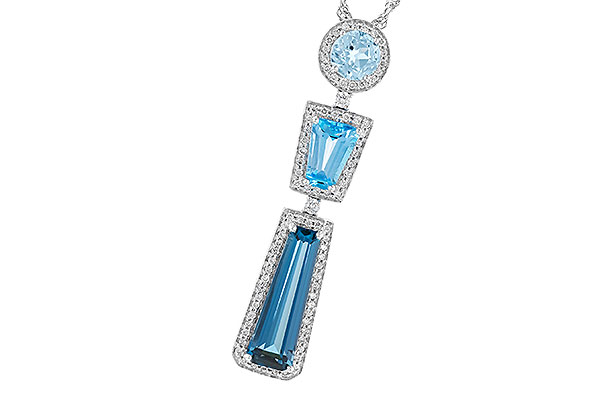 E319-39020: NECK 3.26 TW BLUE TOPAZ 3.50 TGW