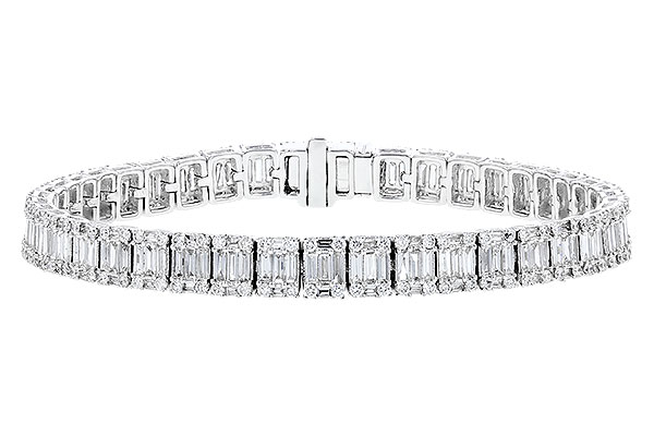 E319-39056: BRACELET 2.72 TW BAGUETTES 4.10 TW