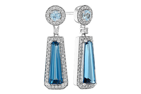 E319-40875: EARR 2.28 TW BLUE TOPAZ 2.54 TGW