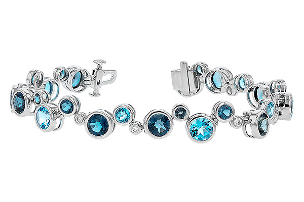 E319-41738: BRACELET 15.65 TW BLUE TOPAZ 15.95 TGW