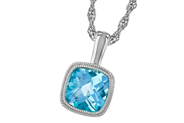 E319-42720: NECKLACE 1.10 CT BLUE TOPAZ