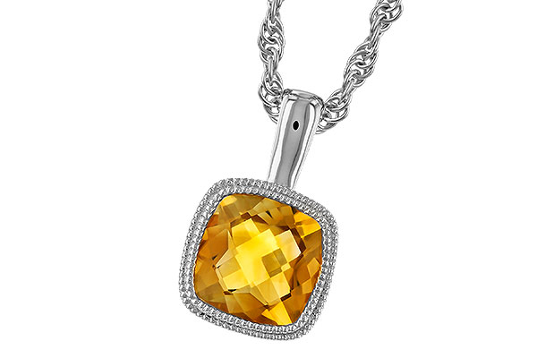 E319-43547: NECKLACE .75 CT CITRINE