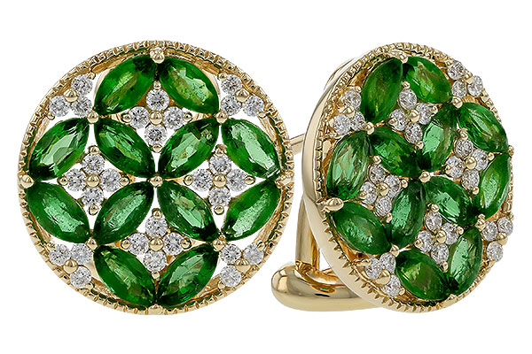 E320-30829: EARRINGS 1.66 TW EMERALD 1.96 TGW