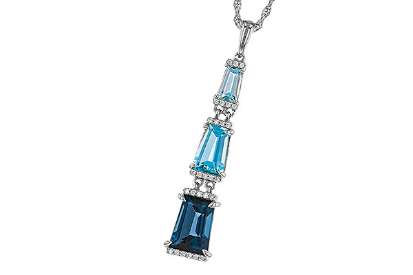 E320-31756: NECKLACE 2.60 TW BLUE TOPAZ 2.65 TGW