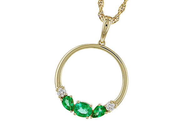 E320-31802: NECKLACE .52 EMERALD .62 TGW