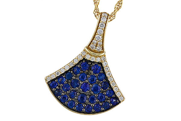 E320-31811: NECKLACE .71 TW SAPPHIRE .85 TGW
