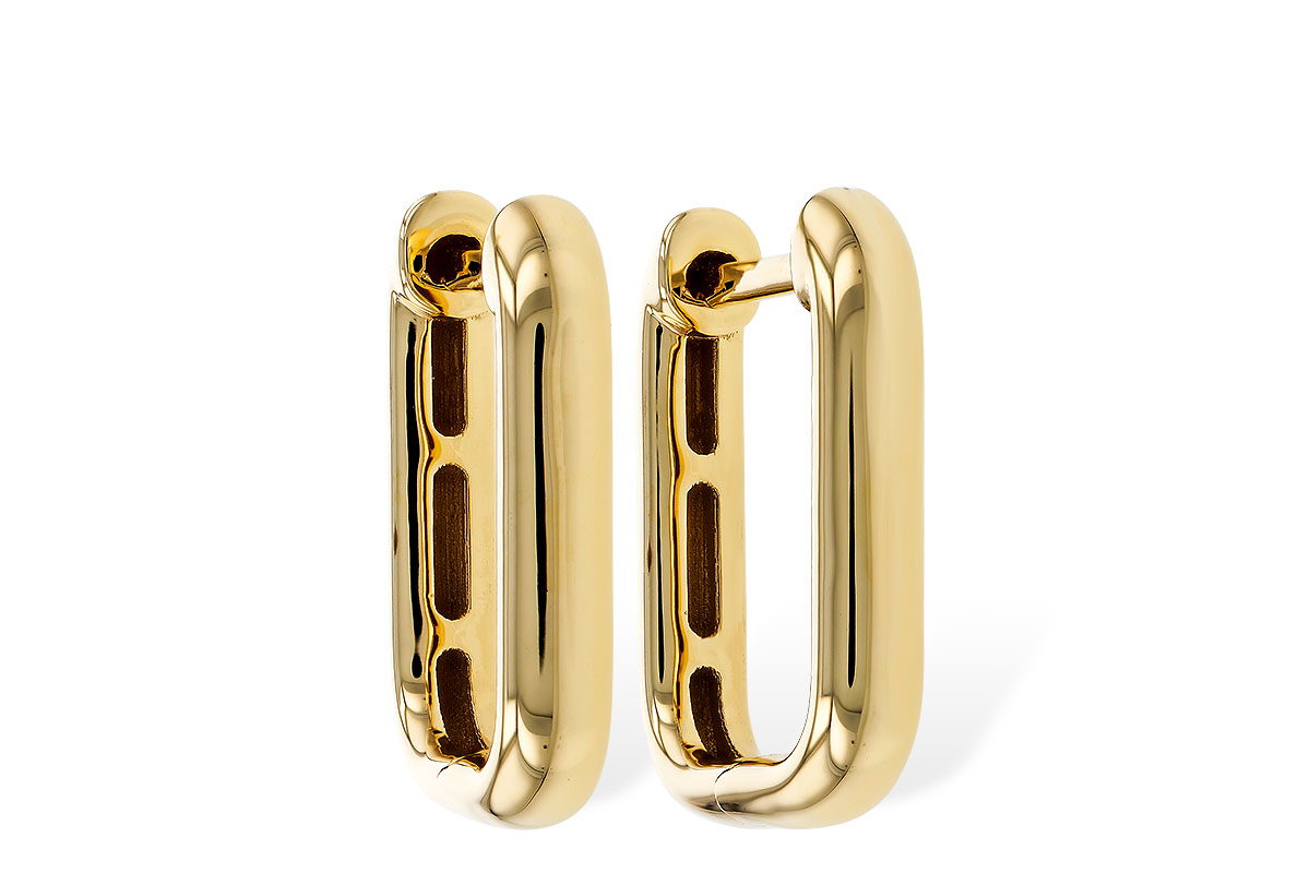 E320-34538: GOLD EARRINGS (15MM)