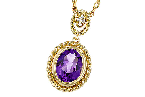E320-36302: NECKLACE 1.38 AMETHYST 1.40 TGW (9x7MM AMY)