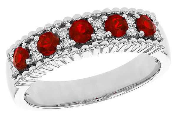 E320-36338: LDS WED RG .60 TW RUBY .72 TGW