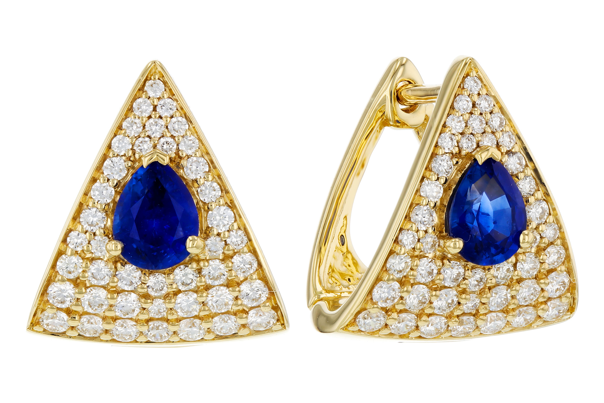 E321-20884: EARRINGS .65 TW SAPPHIRE 1.20 TGW (5x4MM SA)