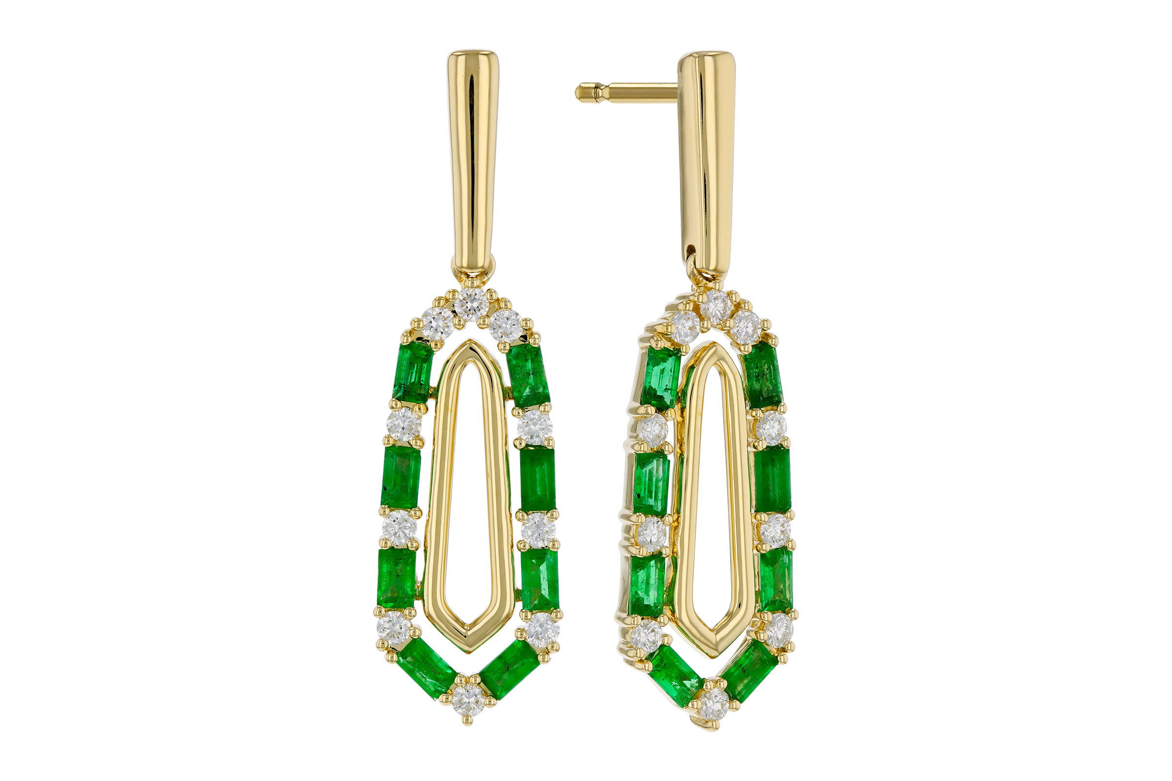 E321-21775: EARR .74 TW EMERALD 1.02 TGW