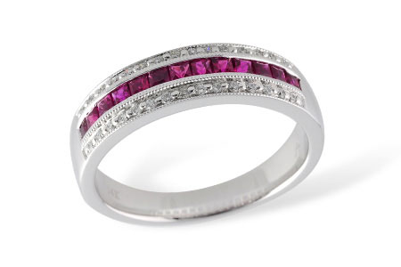 F232-10865: LDS WED RG .50 RUBY .61 TGW