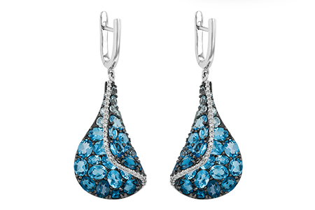 F233-05384: EARR 6.86 BLUE TOPAZ 7.05 TGW