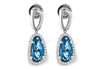 F235-80829: EARR 4.05 LONDON BLUE TOPAZ 4.36 TGW