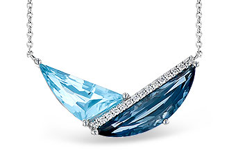 F318-49056: NECK 4.66 BLUE TOPAZ 4.75 TGW (18")