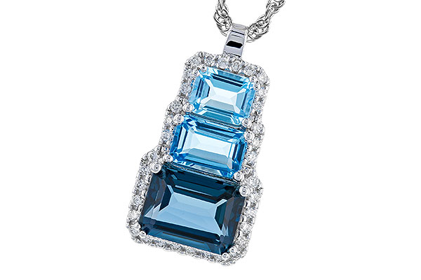 F319-39984: NECK 2.48 TW BLUE TOPAZ 2.64 TGW