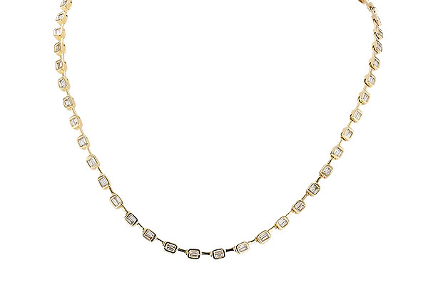 F319-41765: NECKLACE 2.05 TW BAGUETTES (17 INCHES)