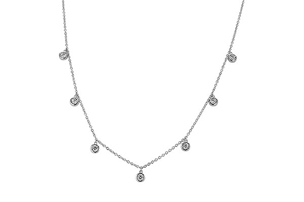 F319-44493: NECKLACE .32 TW (18")