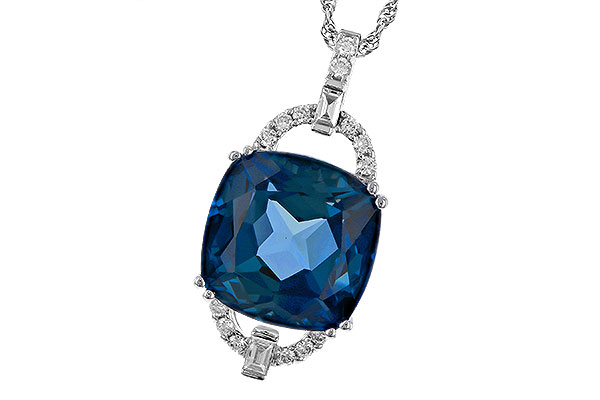 F320-29056: NECK 9.00 LONDON BLUE TOPAZ 9.20 TGW (12MM LBT)