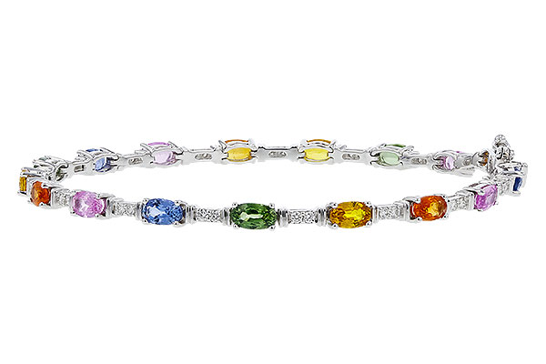 F320-29984: BRACELET 4.76 MULTI-COLOR SAPPH 5.08 TGW (7")