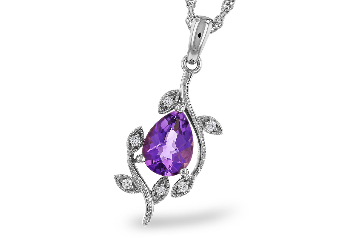 F320-30865: NECKLACE .88 AMETHYST .93 TGW (8x6MM AMY)