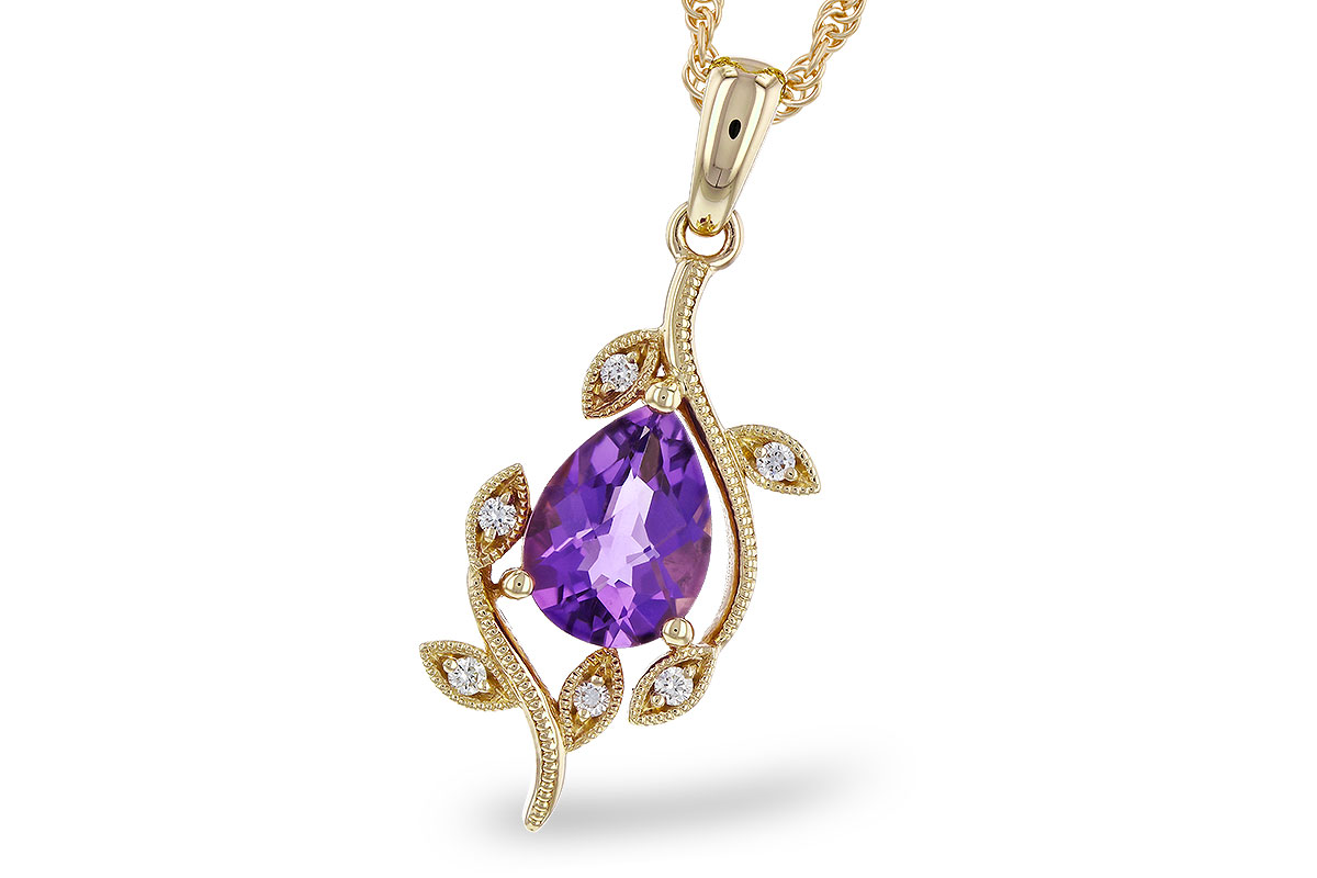 F320-30865: NECKLACE .88 AMETHYST .93 TGW (8x6MM AMY)