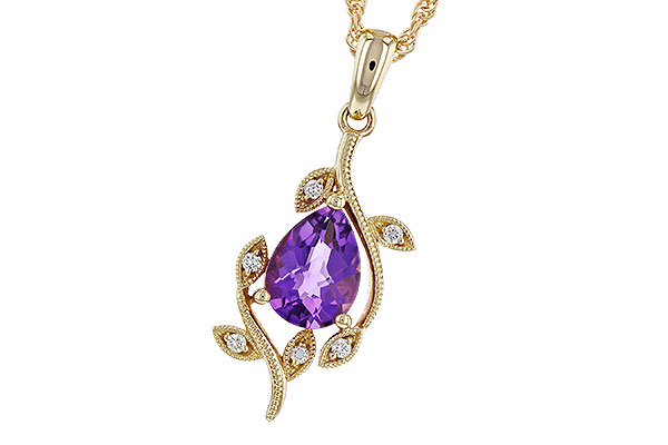 F320-30865: NECKLACE .88 AMETHYST .93 TGW (8x6MM AMY)