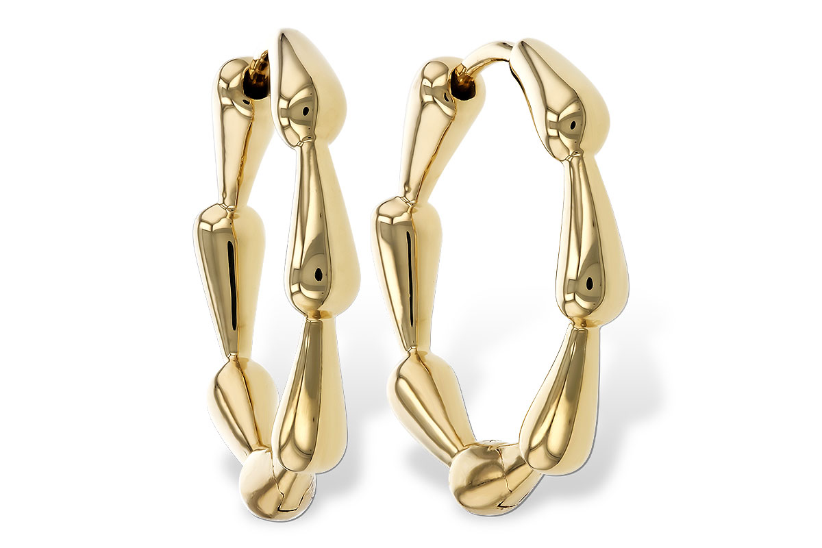 F320-33593: GOLD EARRINGS (21MM)