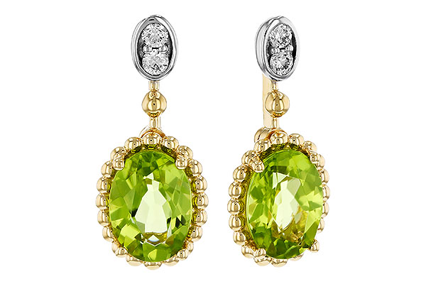 F320-35429: EARR 1.36 TW PERIDOT 1.42 TGW (7x5MM OV)