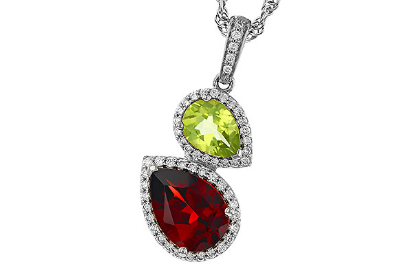 F320-36311: NECKLACE 2.74 SEMI-PREC (GAR,PER) 2.95 TGW