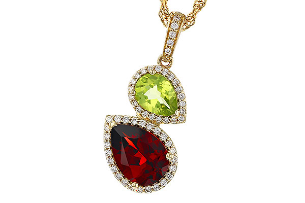 F320-36311: NECKLACE 2.74 SEMI-PREC (GAR,PER) 2.95 TGW