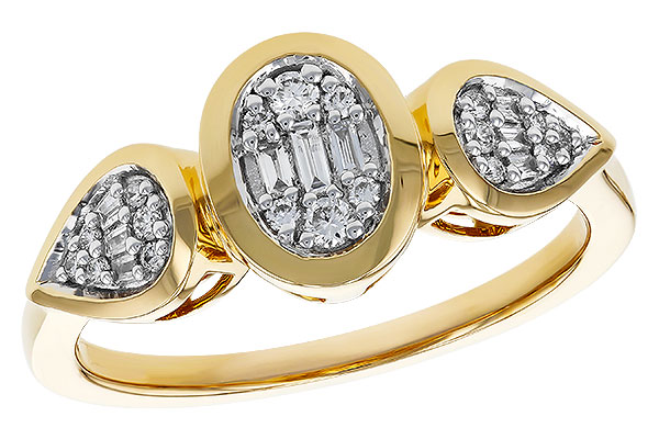 F320-36338: LDS DIA RG .07 TW BAGUETTE .17 TW