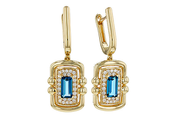 F321-19047: EARR .82 TW LONDON BLUE TOPAZ 1.00 TGW (6x3MM LBT)