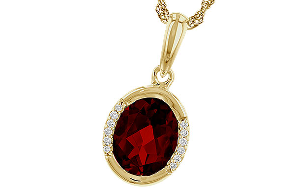F321-19956: NECKLACE 2.02 TW GARNET 2.05 TGW (9x7 GAR)