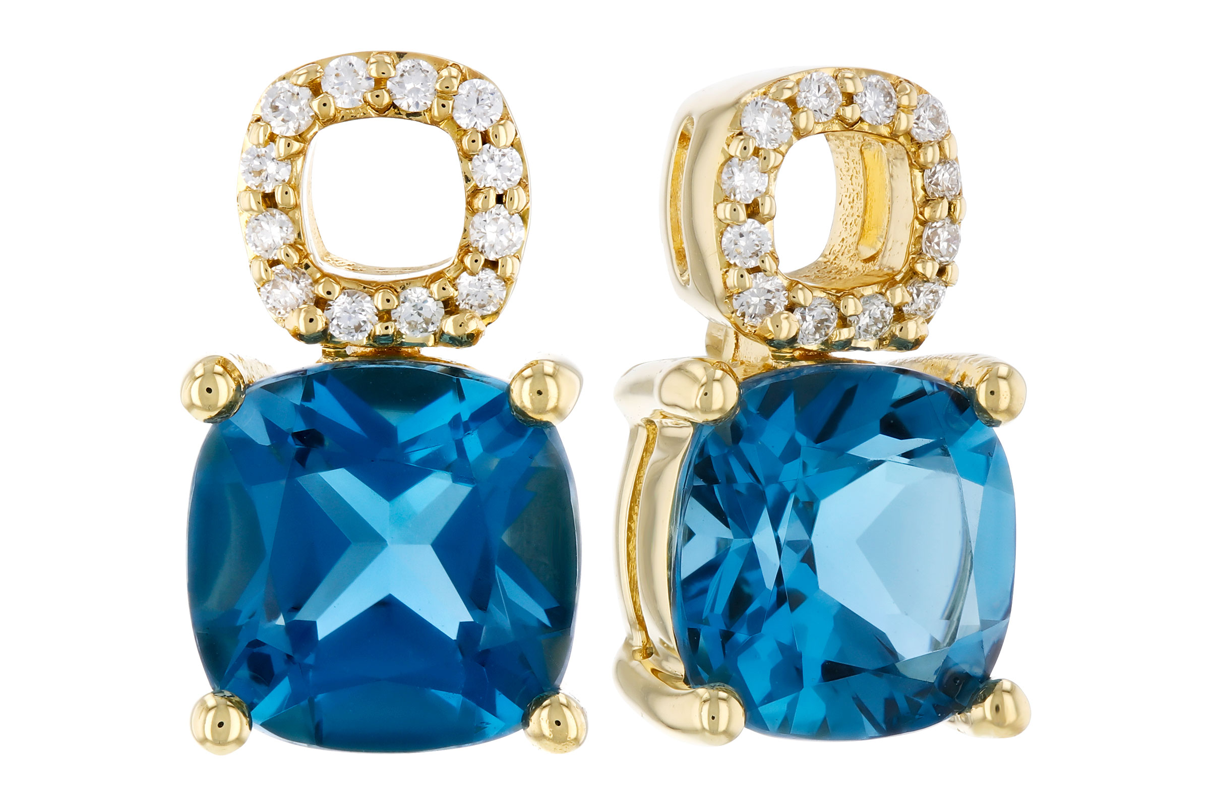 F321-20865: EARR 1.92 TW LONDON BLUE TOPAZ 1.98 TGW (6MM LBT)