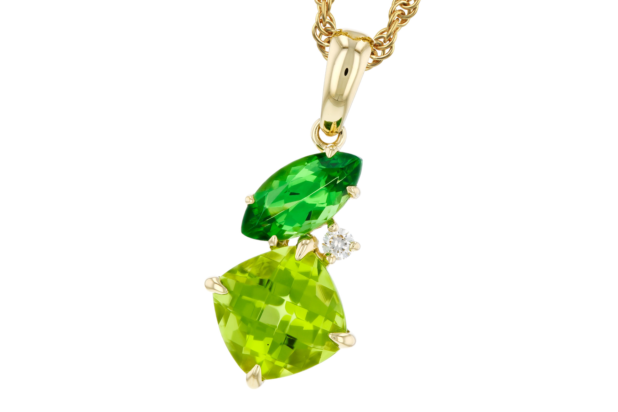 F321-21747: NECKLACE 1.97 TW SEMI-PREC (PER,TSAV) 2.00 TGW