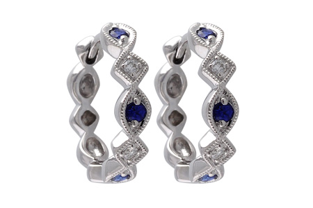 G046-64456: EARRINGS .20 SAPP .25 TGW