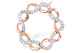 G233-96347: NECKLACE .30 TW (ROSE & WG)