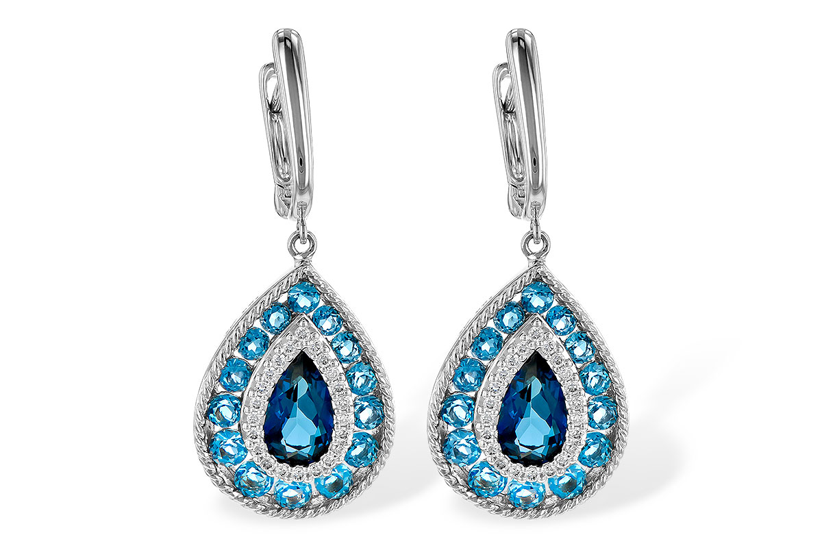 G235-77247: EARR 3.15 TW BLUE TOPAZ 3.32 TGW