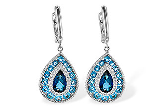 G235-77247: EARR 3.15 TW BLUE TOPAZ 3.32 TGW