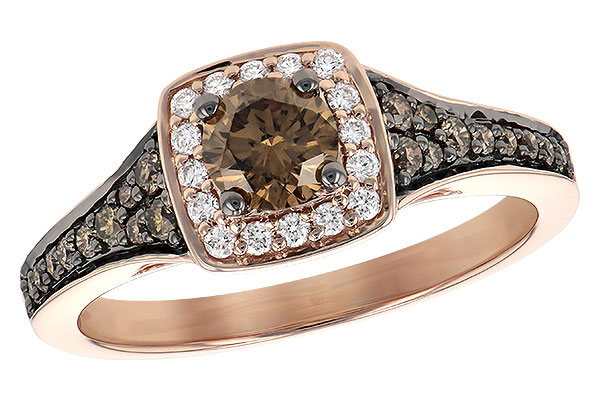 G235-78156: LDS RG .40 BROWN DIA CTR .70 TW