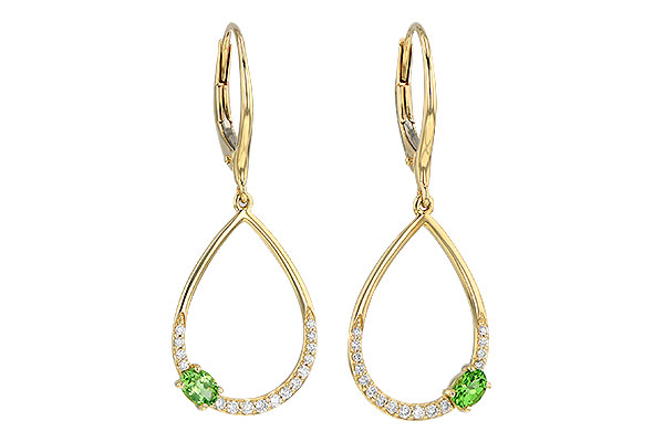 G235-80874: EARR .33 GREEN GARNET .49 TGW