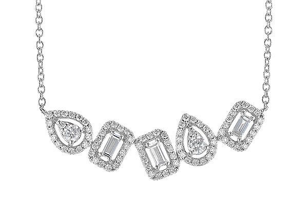 G318-49929: NECK .15 TW BAGUETTES .55 TW (18")