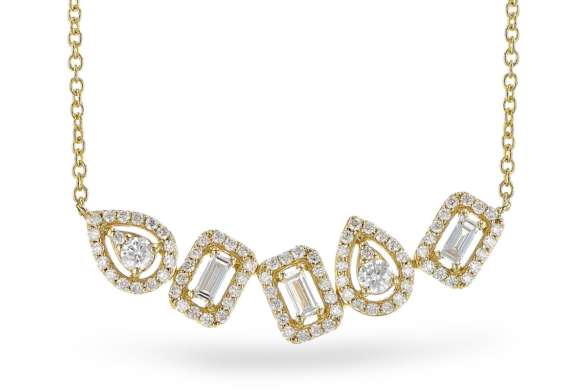 G318-49929: NECK .15 TW BAGUETTES .55 TW (18")