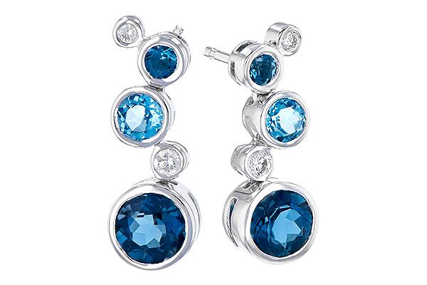 G318-52711: EARR 2.27 BLUE TOPAZ 2.40 TGW